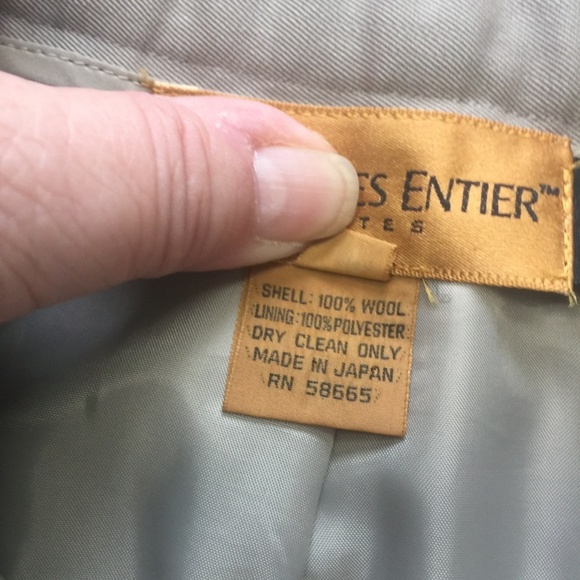 CLASSIQUES ENTIER Tan Wool Career Pencil Skirt 12P - Picture 5 of 6